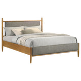 Mason 46-inch Queen Platform Bed Grey and Light Brown