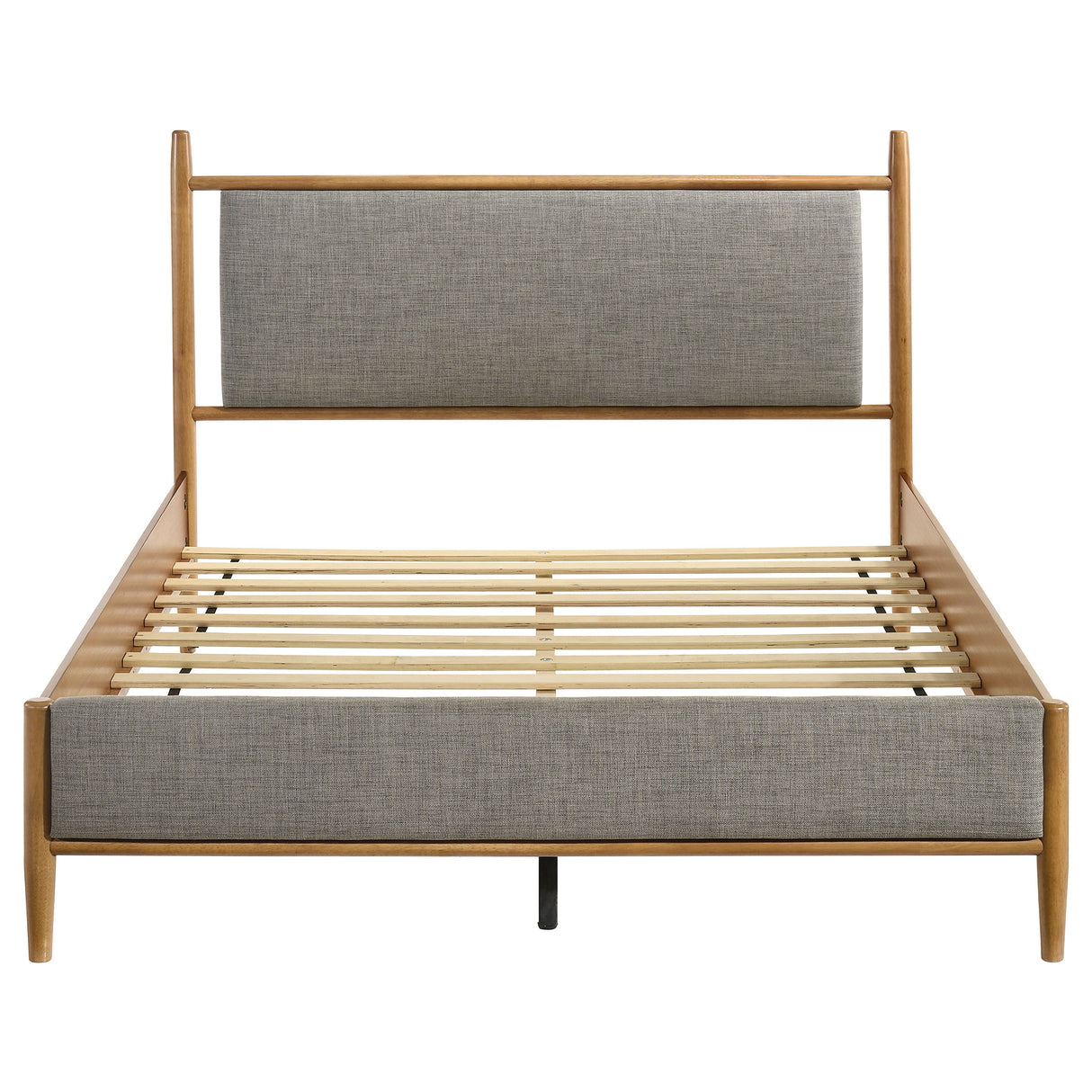 Mason 46-inch Queen Platform Bed Grey and Light Brown