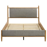 Mason 46-inch Queen Platform Bed Grey and Light Brown