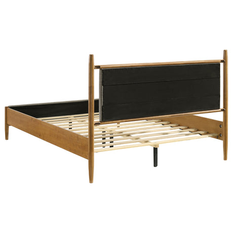 Mason 46-inch Queen Platform Bed Grey and Light Brown