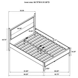 Mason 46-inch Queen Platform Bed Grey and Light Brown