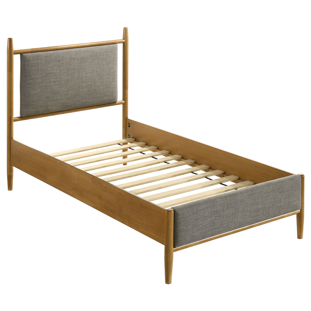 Mason 46-inch Twin Platform Bed in Grey and Light Brown