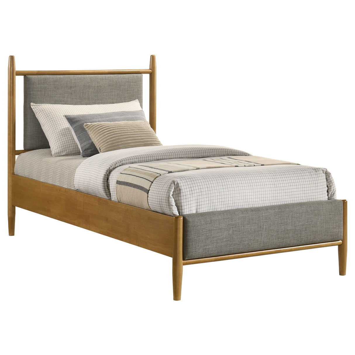 Mason 46-inch Twin Platform Bed in Grey and Light Brown