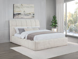 Nollet 48-Inch Upholstered Queen Platform Bed in Cream