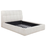 Nollet 48-Inch Upholstered Queen Platform Bed in Cream
