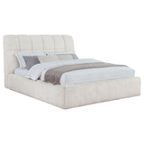 Nollet 48-Inch Upholstered Queen Platform Bed in Cream