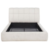 Nollet 48-Inch Upholstered Queen Platform Bed in Cream