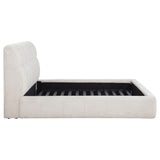 Nollet 48-Inch Upholstered Queen Platform Bed in Cream