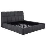Nollet 48-Inch Upholstered California King Platform Bed in Grey