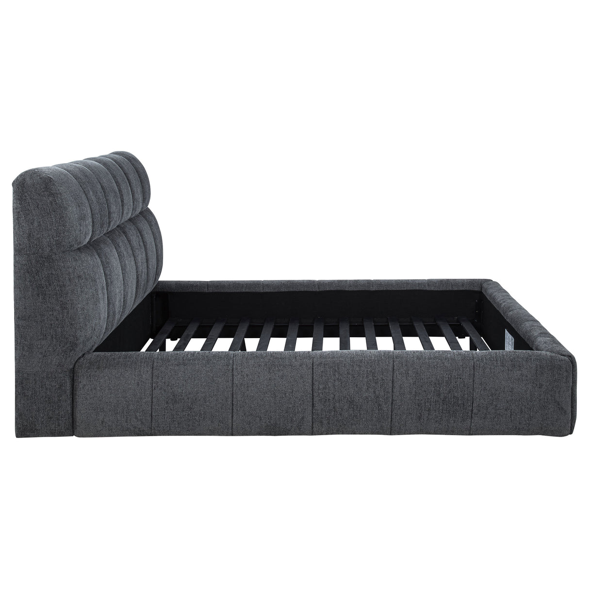 Nollet 48-Inch Upholstered California King Platform Bed in Grey