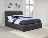 Nollet 48-inch Upholstered Queen Platform Bed Grey