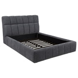 Nollet 48-inch Upholstered Queen Platform Bed Grey