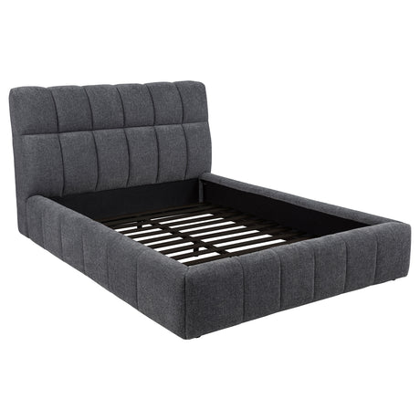 Nollet 48-inch Upholstered Queen Platform Bed Grey