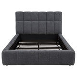 Nollet 48-inch Upholstered Queen Platform Bed Grey