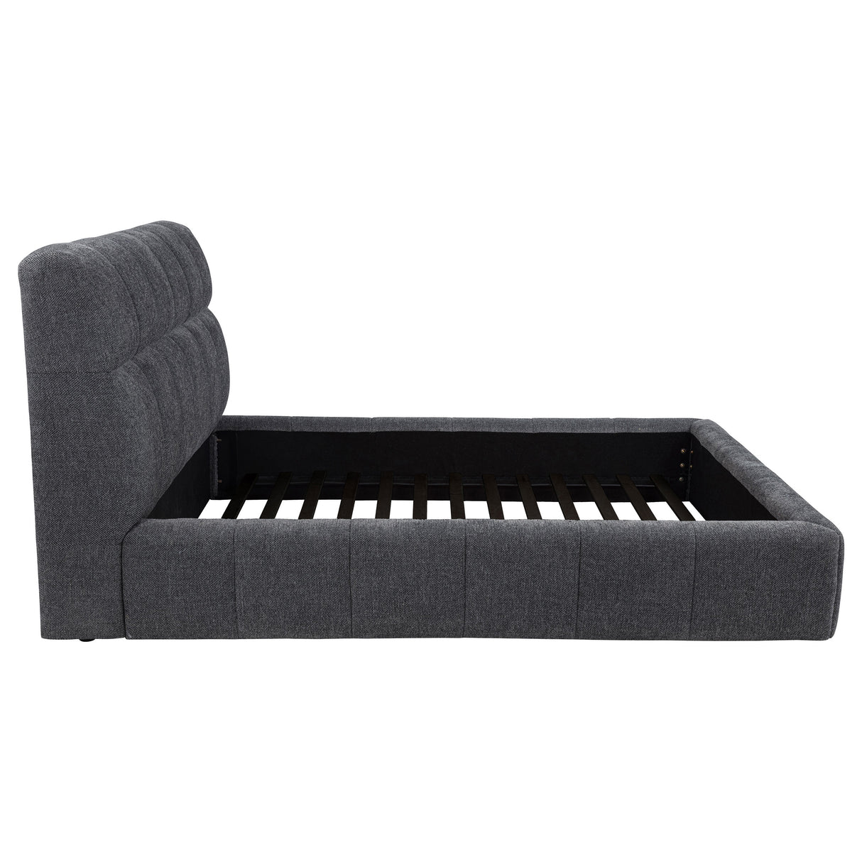 Nollet 48-inch Upholstered Queen Platform Bed Grey