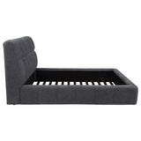 Nollet 48-inch Upholstered Queen Platform Bed Grey