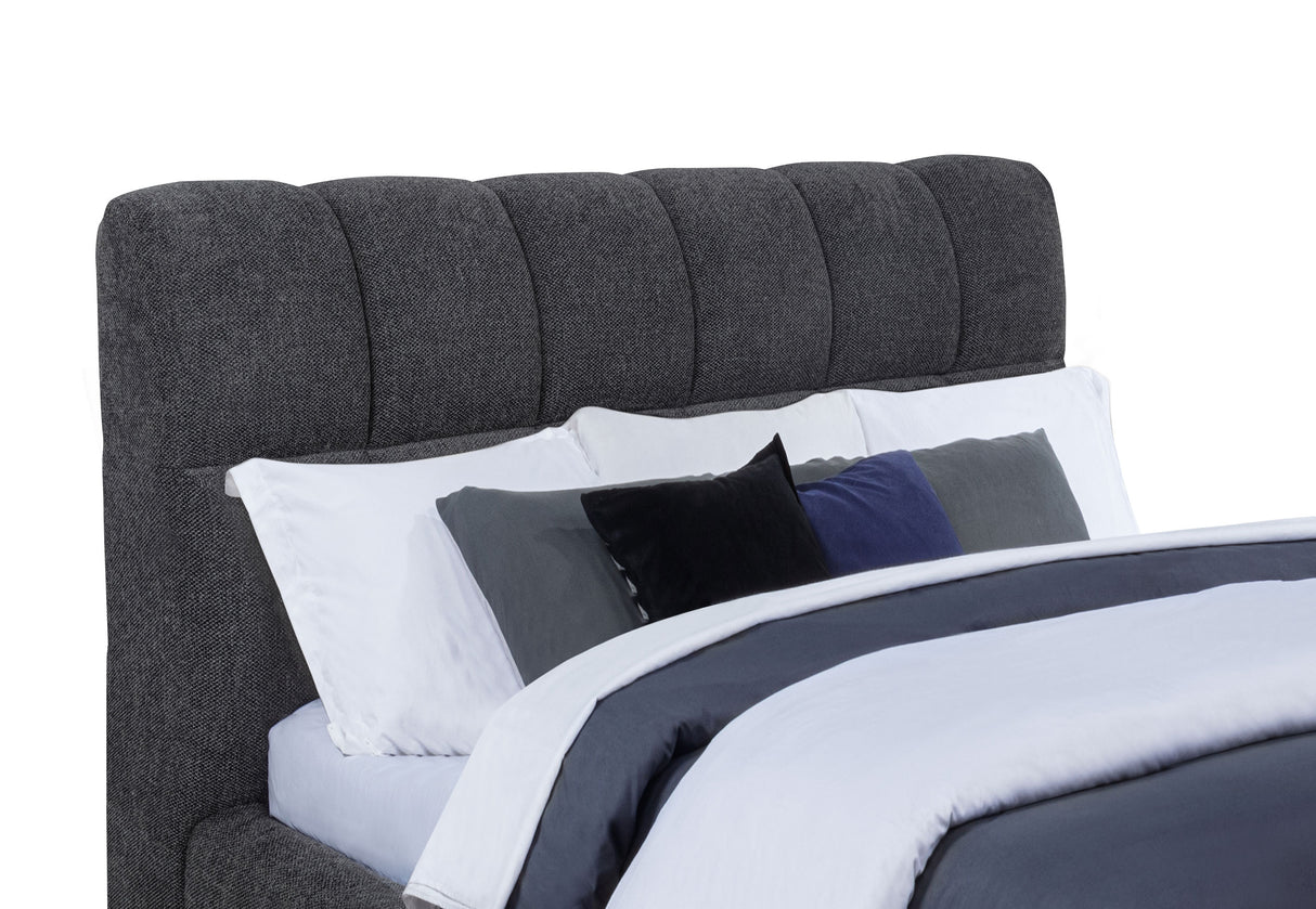 Nollet 48-inch Upholstered Queen Platform Bed Grey