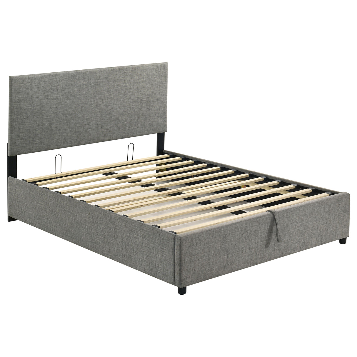 Reeves Grey Upholstered Full Lift-Top Storage Platform Bed