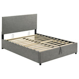 Reeves Grey Upholstered Full Lift-Top Storage Platform Bed