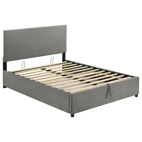 Reeves Grey Upholstered Full Lift-Top Storage Platform Bed
