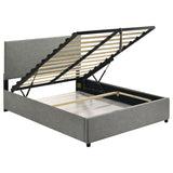 Reeves Grey Upholstered Full Lift-Top Storage Platform Bed