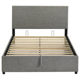 Reeves Grey Upholstered Full Lift-Top Storage Platform Bed