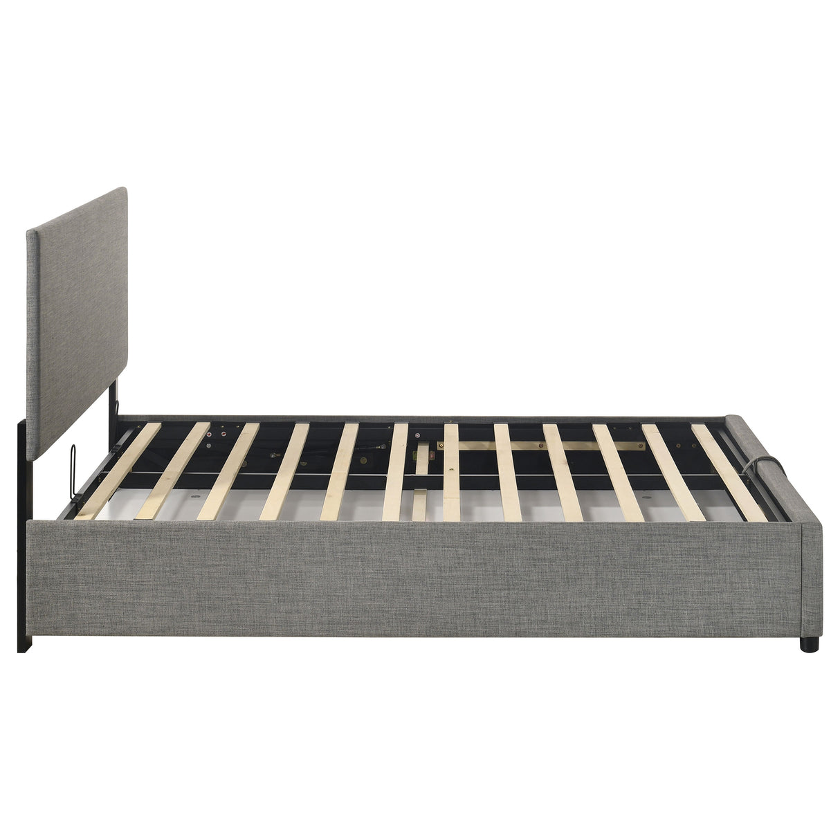 Reeves Grey Upholstered Full Lift-Top Storage Platform Bed