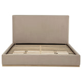Knox Eastern King Fabric Platform Bed in Khaki