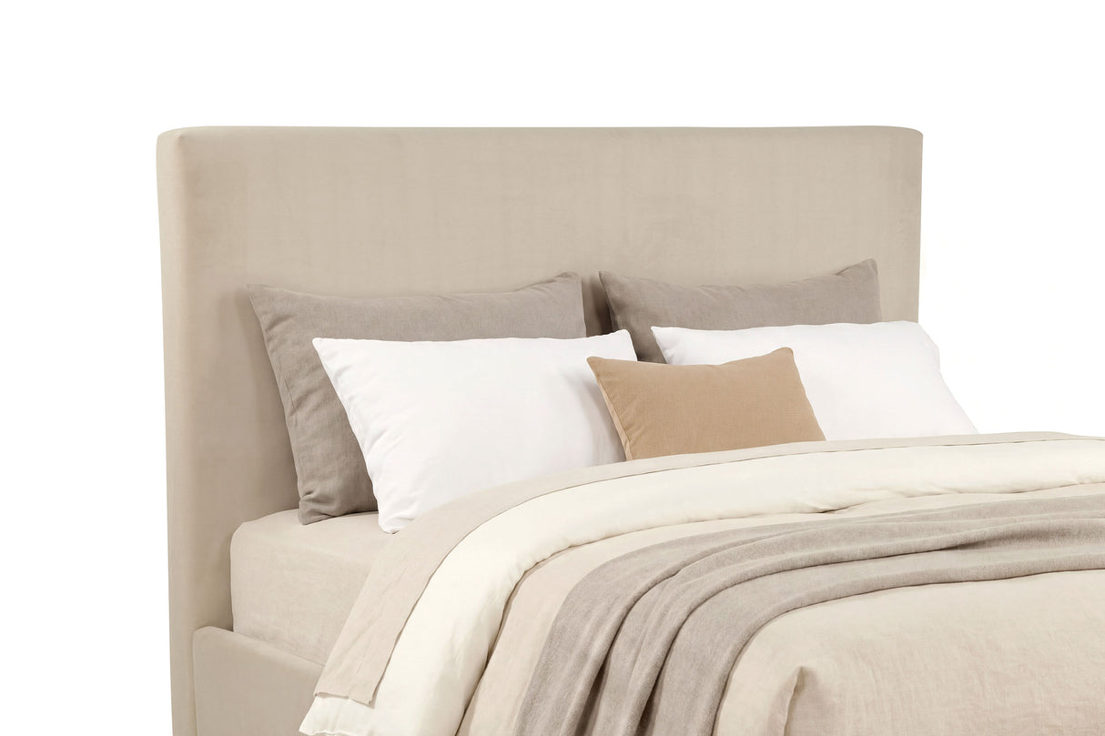Knox Eastern King Fabric Platform Bed in Khaki