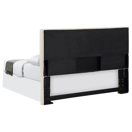 Pirro Upholstered King Panel Headboard in Sand