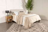 Pirro Upholstered King Panel Headboard in Sand
