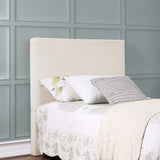 Pirro Upholstered Twin Panel Headboard, Sand
