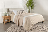 Izzy Upholstered King Panel Headboard in Sand