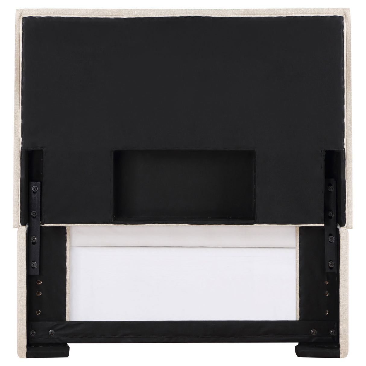 Izzy Upholstered Twin Panel Headboard in Sand