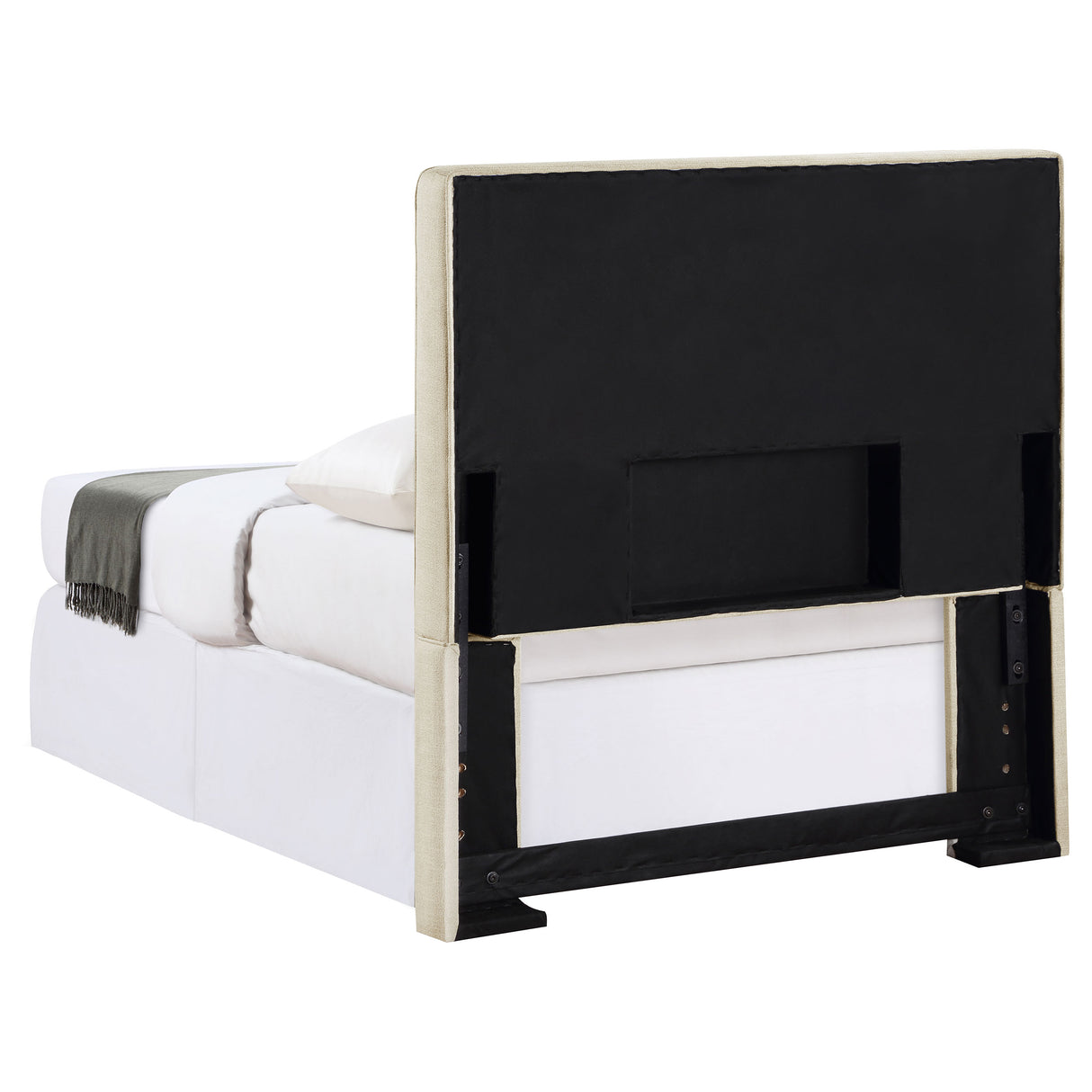 Kosmo Upholstered Twin Panel Headboard in Sand