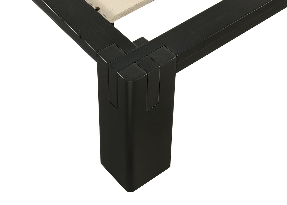 Gislen Full Platform Bed in Black Wood