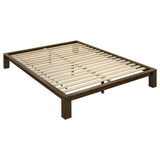 Gislen Full Platform Bed in Walnut Wood