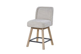 Pagosa - Counter Height Swivel Stool (Set of 2) - English Knotty Oak / Gray