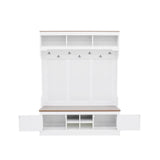 Farmhouse Hall Tree With Bench And Shoe Storage