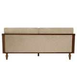 3 Seater Sofa With Rattan Armrests