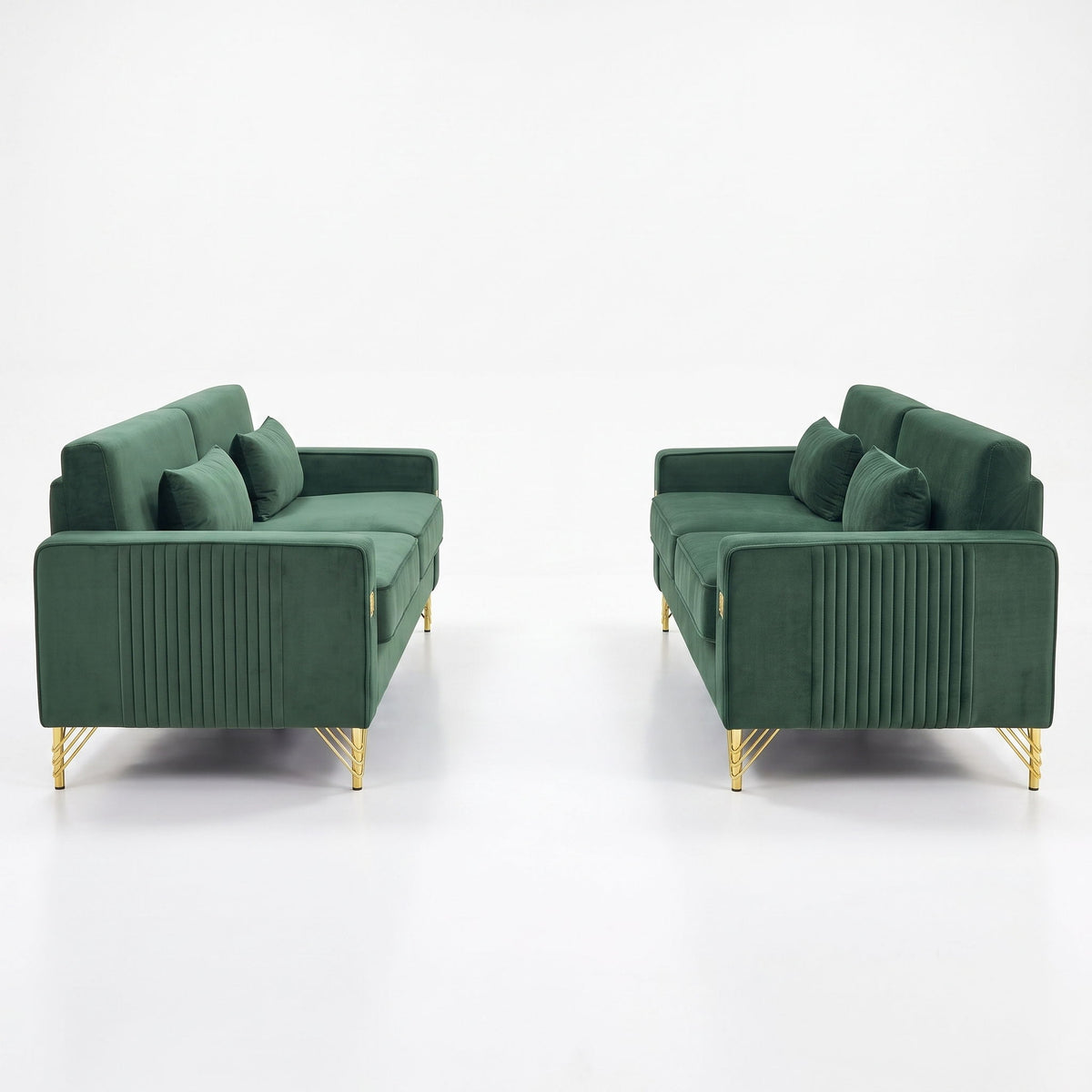 2 Pieces Sofa Sofa Set With Removable Cushions For Home Apartment