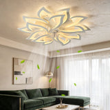 Ceiling Fan With Remote Control And Lights, 6 Speeds, 3 Color Temperatures, Low Profile Flush Mount