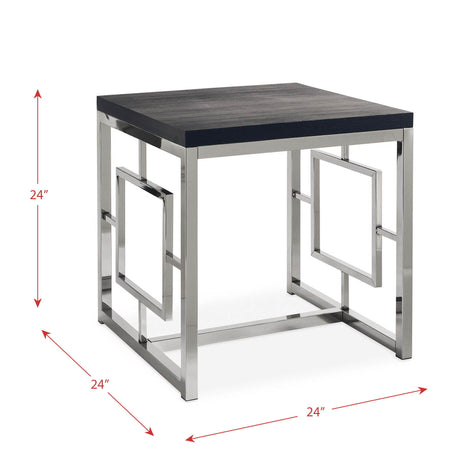 Ezra - 24" End Table - Chrome