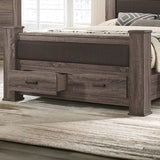Upholstered Bed With Footboard Drawers