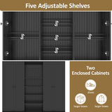 Hall Tree & Bench And 5 Storage Cubbies