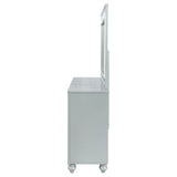 Arabesque - 6 Drawer Dresser With Mirror - Silver
