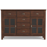 Sideboard Buffet Dining Room Cabinet Solid Wood Storage 54x36in