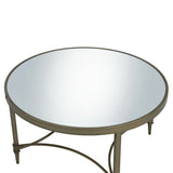 Aditya - Mirrored Antique Brass Coffee Table - Antique Brass - Coffee Tables - Alpine Outlets