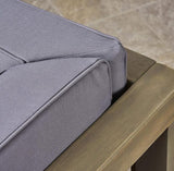 Brava - X Back 2 Seater Sectional Loveseat With Coffee Table