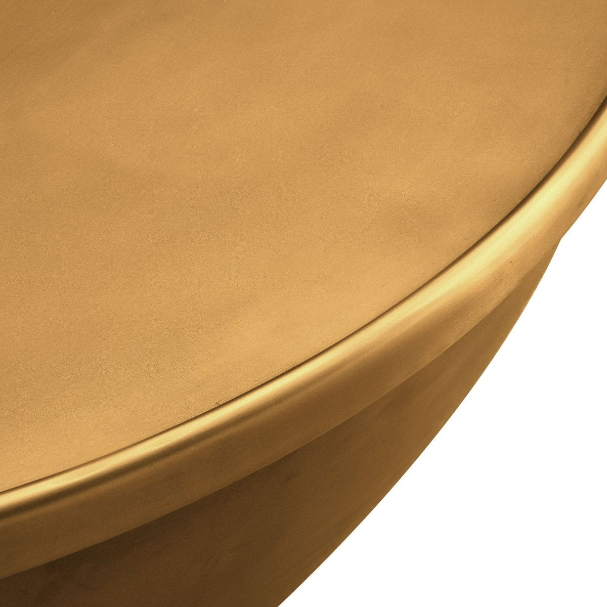 32 Inch Metal Drum Storage Coffee Table in Burnished Brass - Coffee Tables available at Alpine Outlets in Denver